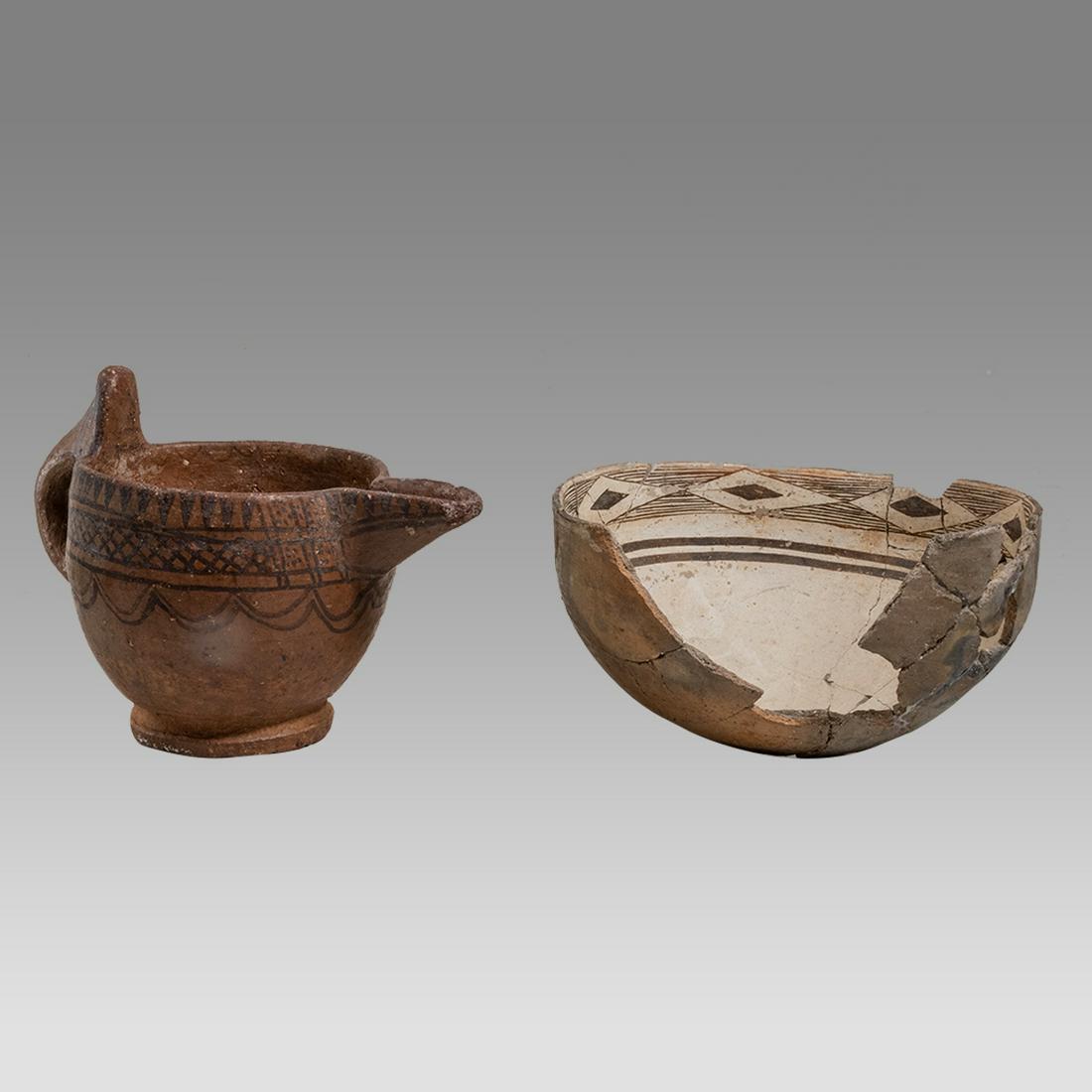 Pre Columbian Pottery Bowl, Berber Earthenware Milk Jug. (1 of 4)