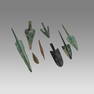 Lot of 8 Ancient Roman, Luristan Bronze Arrow Points c.1000 BC-100 AD.
