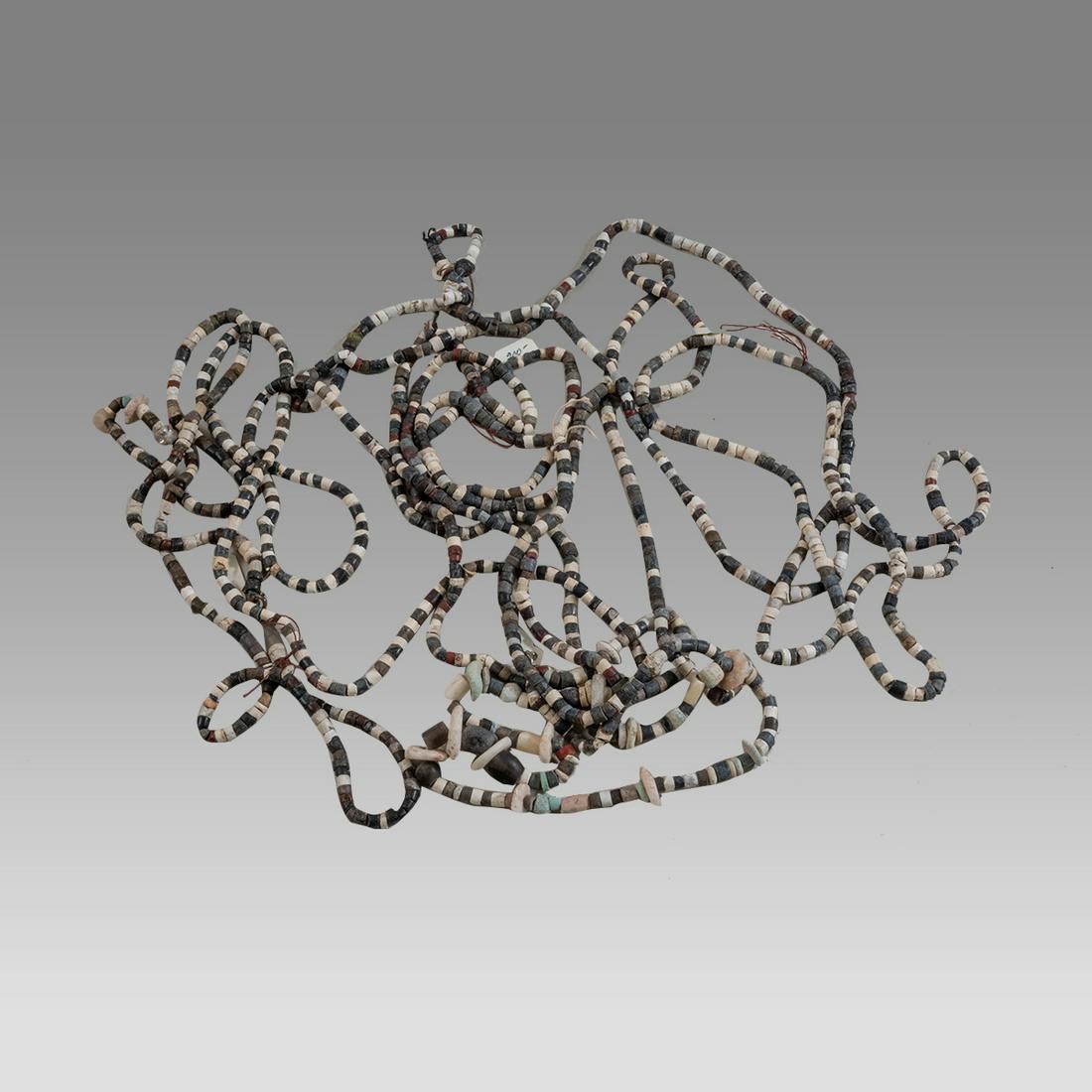 Lot of 7 Mesopotamian Black and White Stone bead Necklaces c.3000 BC. (1 of 1)