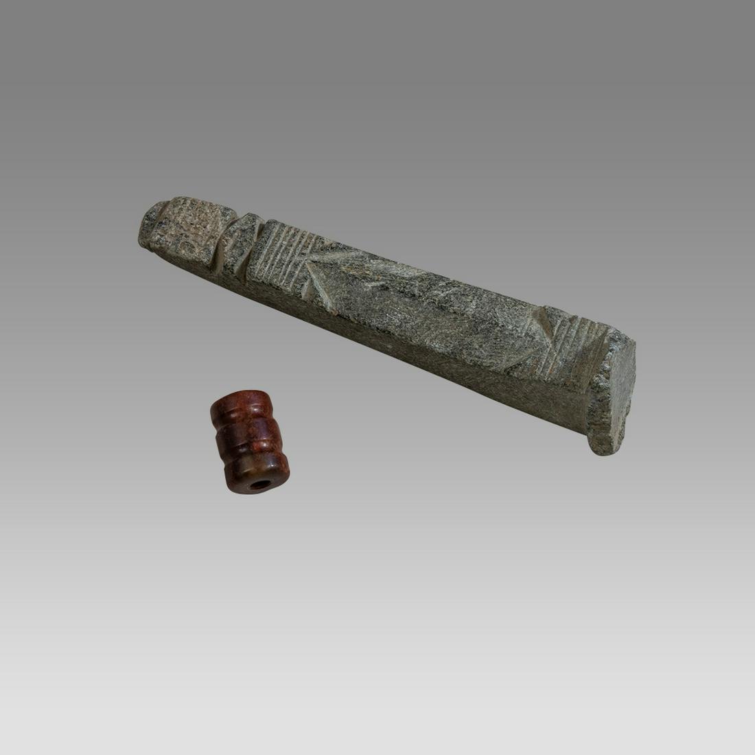 Lot of 2 Pre Columbian Stone Seal, Figure. (1 of 1)