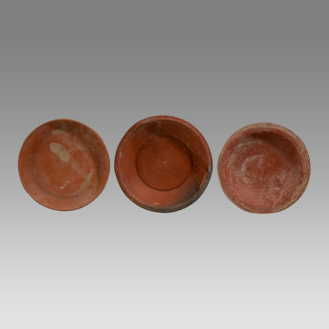 Lot of 3 Ancient Roman North Africa Redware Terracotta Bowls c.2nd century AD. (1 of 2)