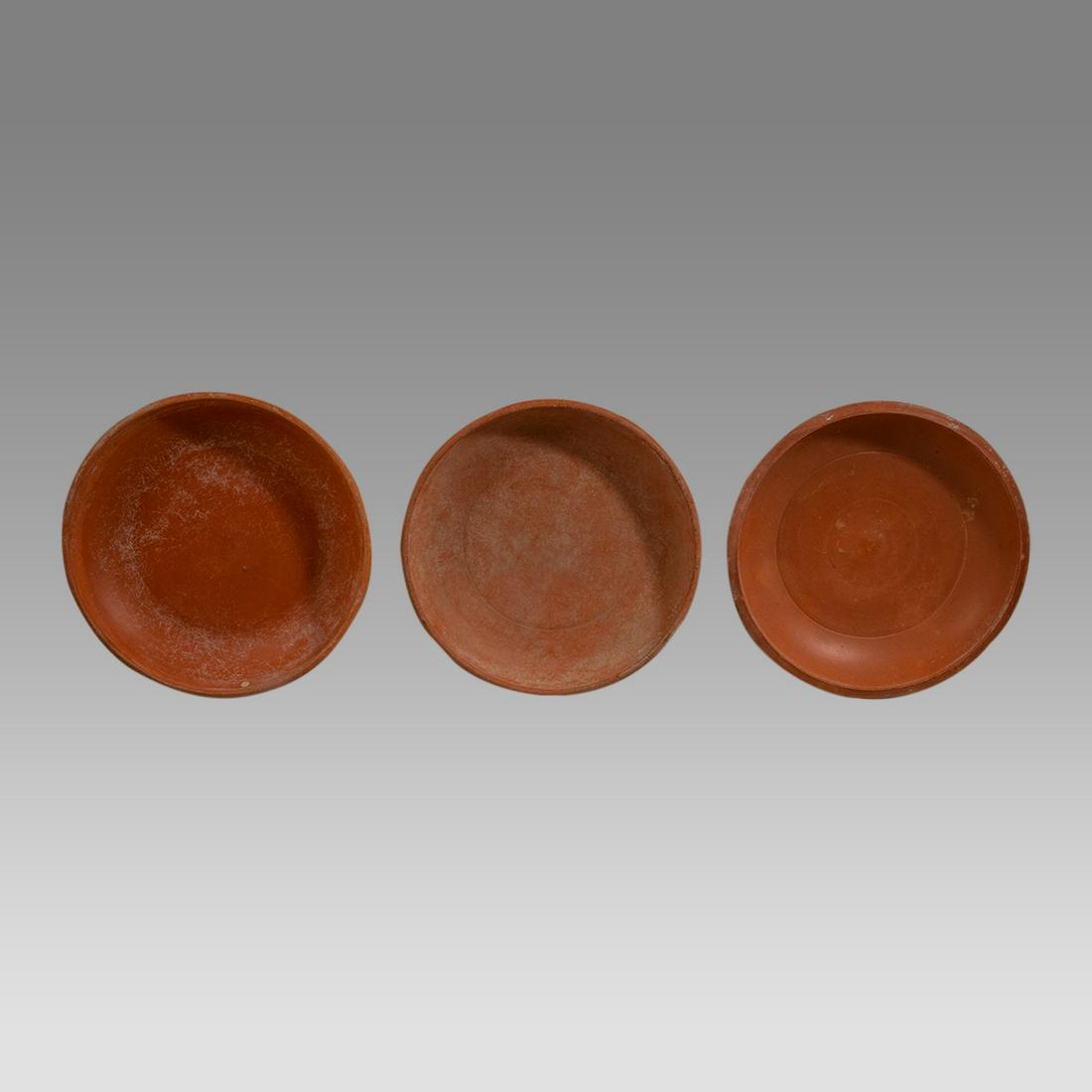 Lot of 3 Ancient Roman North Africa Redware Terracotta Bowls c.2nd century AD. (1 of 2)