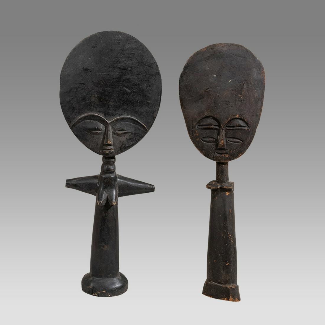 Lot of 2 African Ghana, Fertility Wood Dolls. (1 of 2)