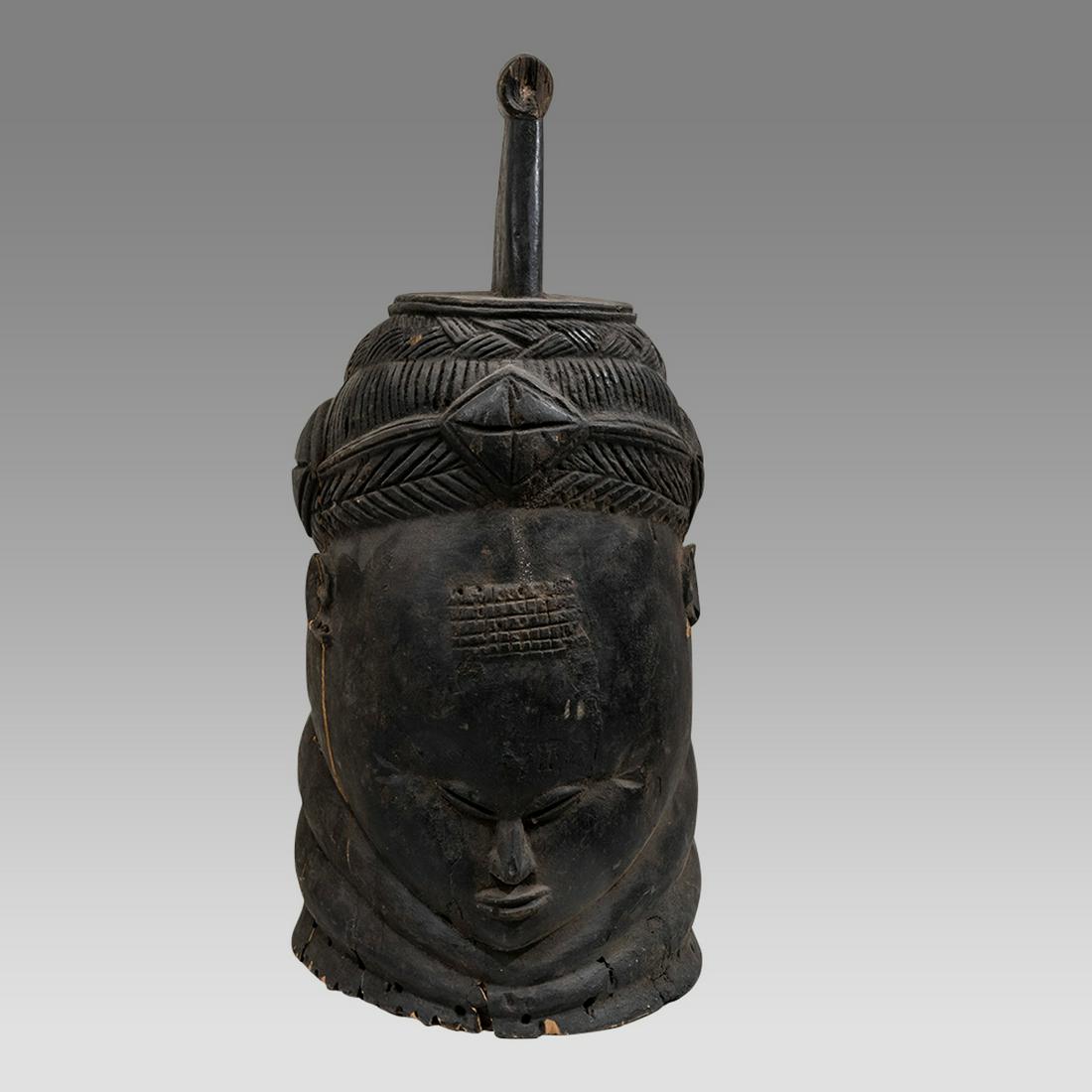 Africa, Mende Bundu Helmet Mask, Sierra Leone, from the Sante society, (1 of 3)