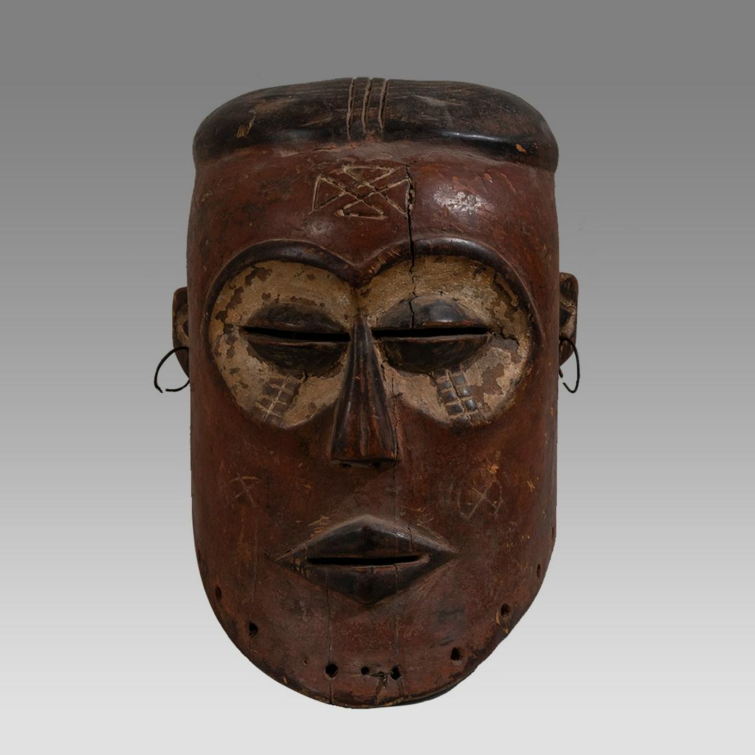 Large African, Congo, Kuba Tribe Helmet Mask. (1 of 2)