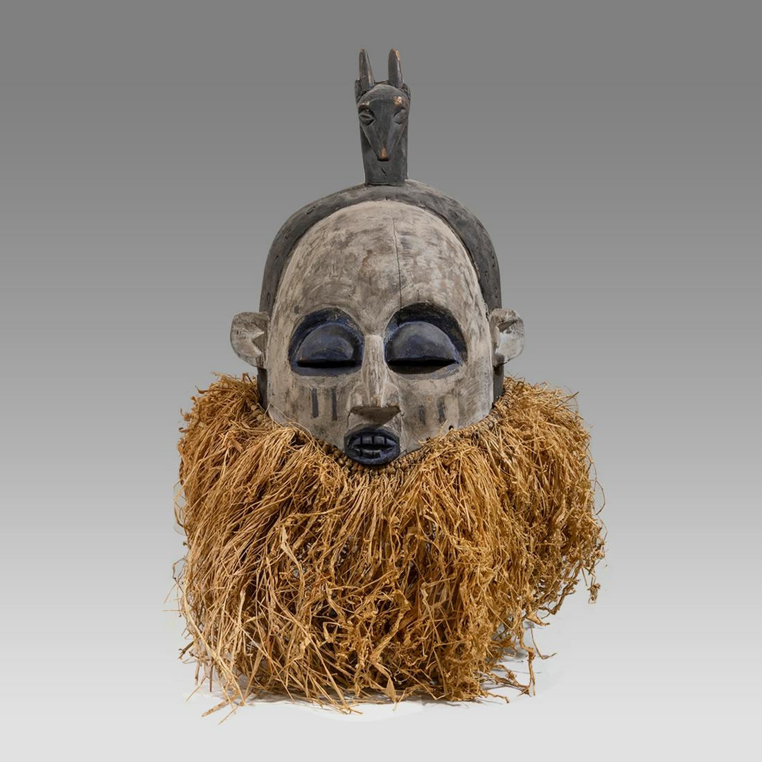 Large African, Congo, Tribal Suku Helmet Mask. (1 of 3)