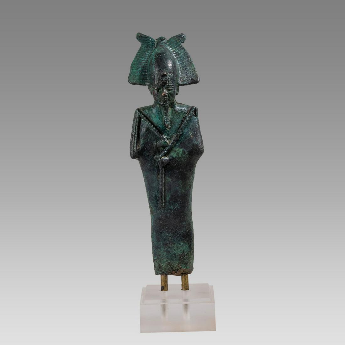 Ancient Egyptian Bronze Osiris Figure c.664-30 BCE. (1 of 3)