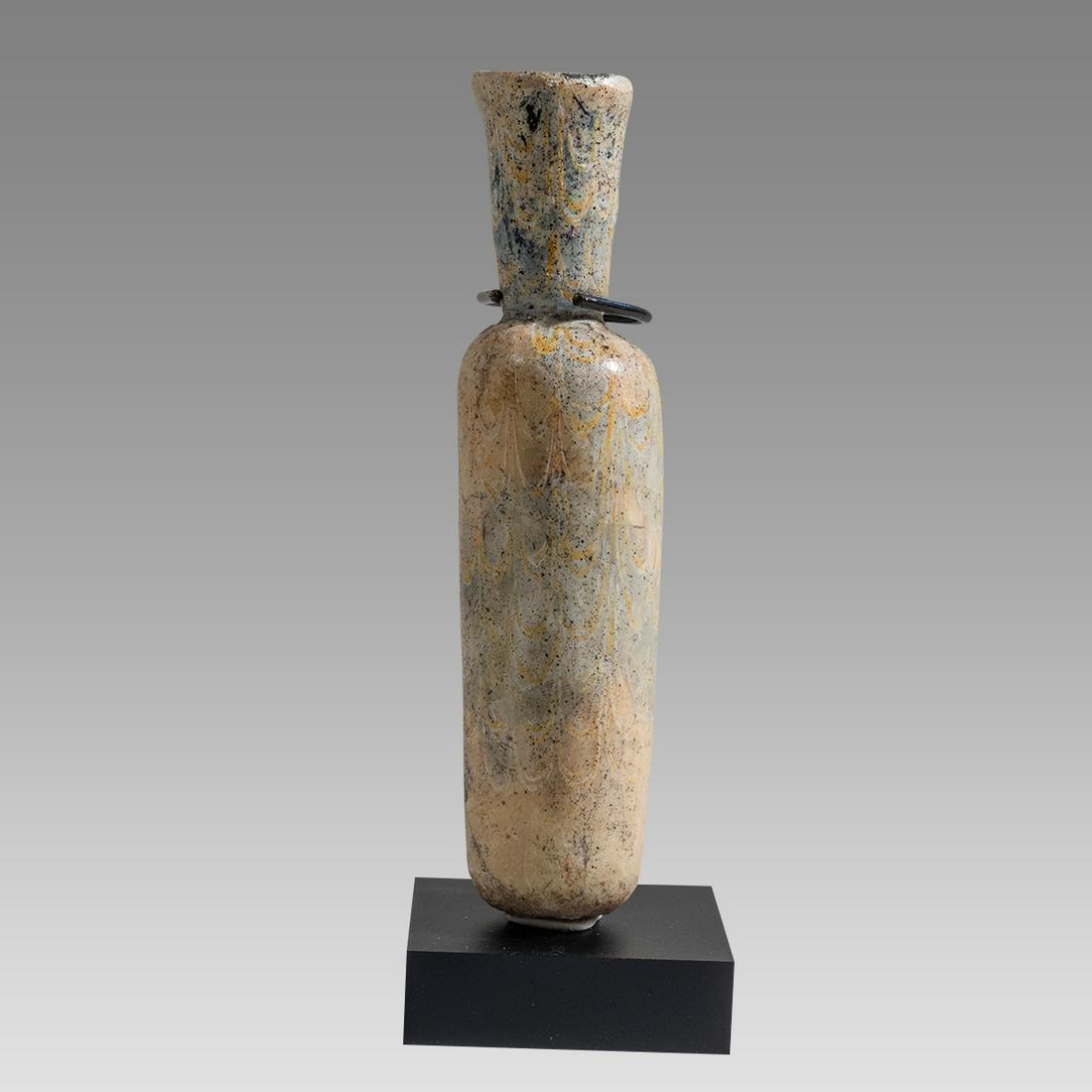 Ancient Islamic Kohl Tube, Cream Glass Bottle c.7th-8th century AD. (1 of 2)
