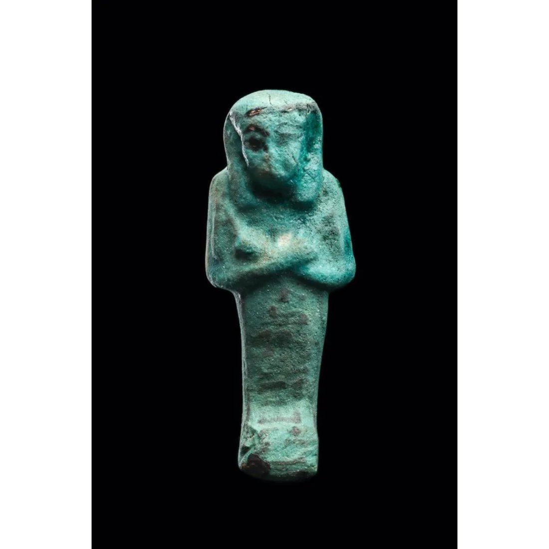 Ancient Egyptian Blue Faience Ushabti 3rd Intermediate Period, 21th - 25th Dynasty, 1070 - 712 B.C. (1 of 1)