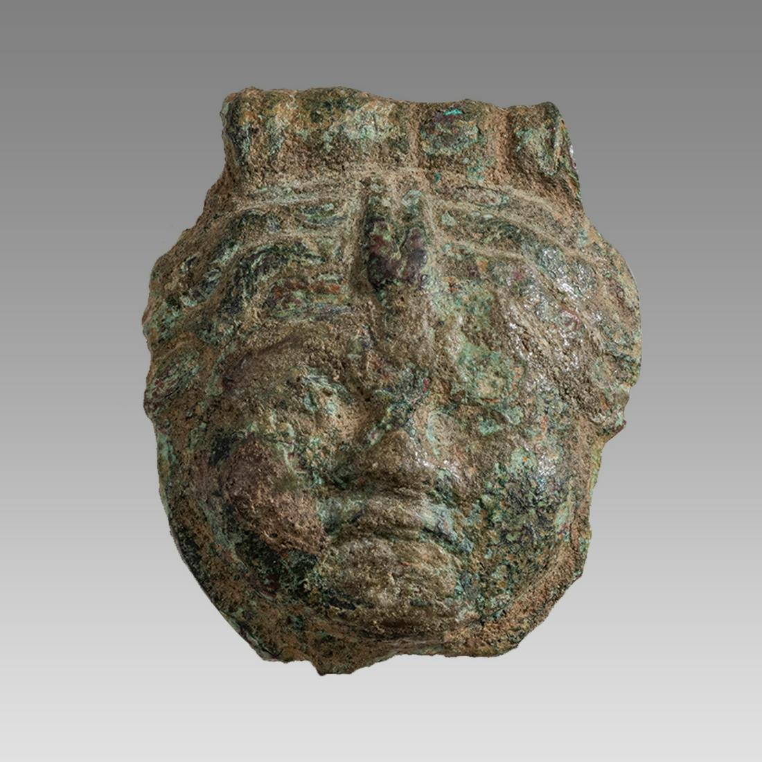 Ancient Roman, Bronze Applique Medusa Head c.1st-2nd century AD. (1 of 2)