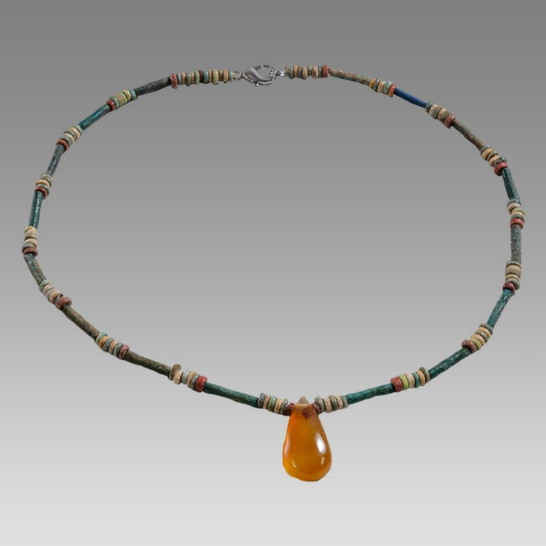 Ancient Egyptian Faience, Bead Necklace c.300-50 BC. (1 of 1)