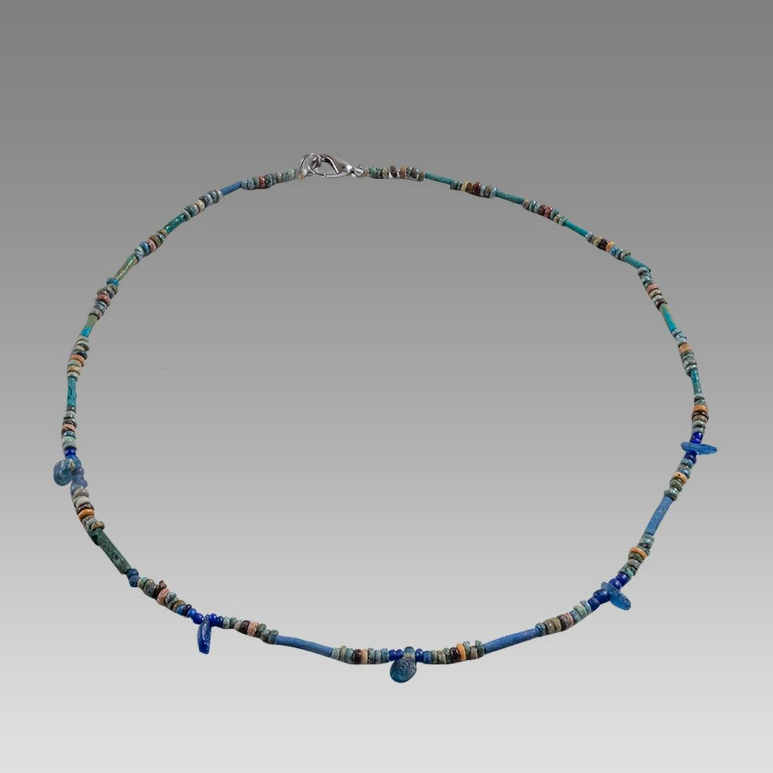 Ancient Egyptian Faience, Glass Bead Necklace c.300-50 BC. (1 of 1)