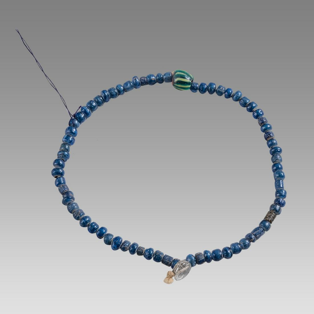 Ancient Roman Egypt Blue Glass Bead Bracelet c.200 AD. (1 of 1)
