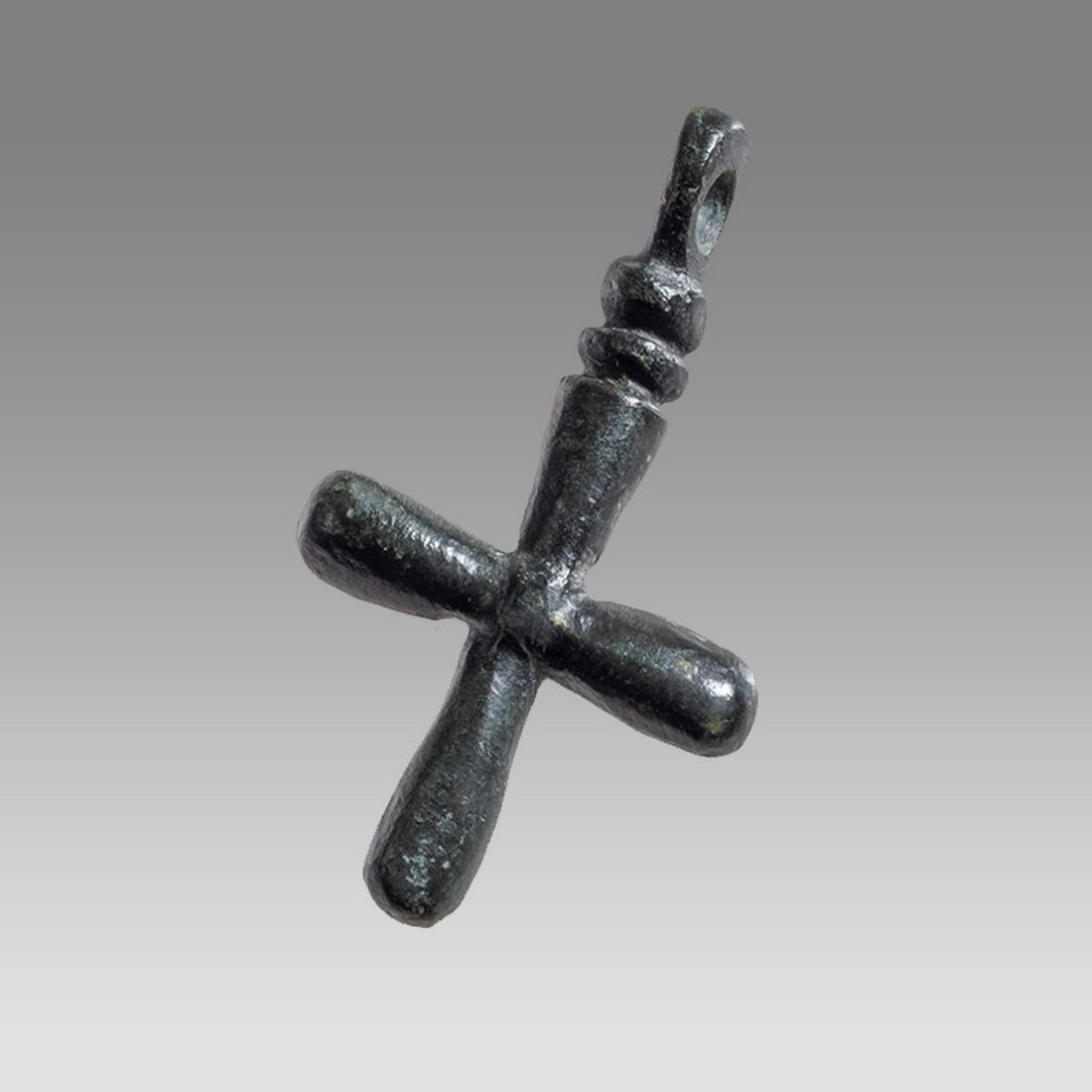 Ancient Byzantine Bronze Cross c.6th century AD. (1 of 2)