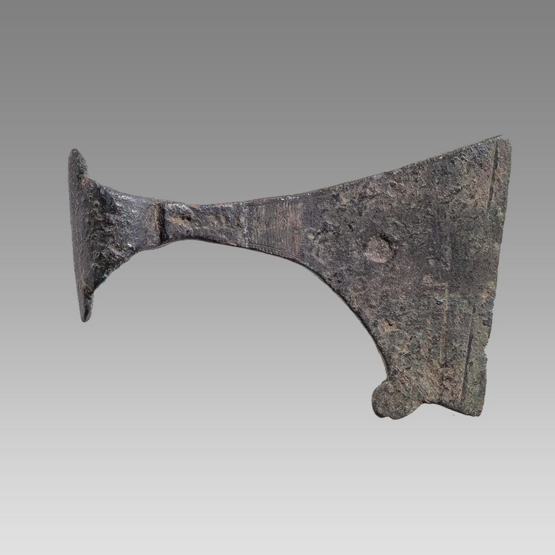 Viking Axe Shape Amulet c.9th-10th century AD.: Viking Axe Shape Amulet c.9th-10th century AD. Size 2 1/4 inch length. Unusual cast iron axe shape amulet. Ex NJ collection.