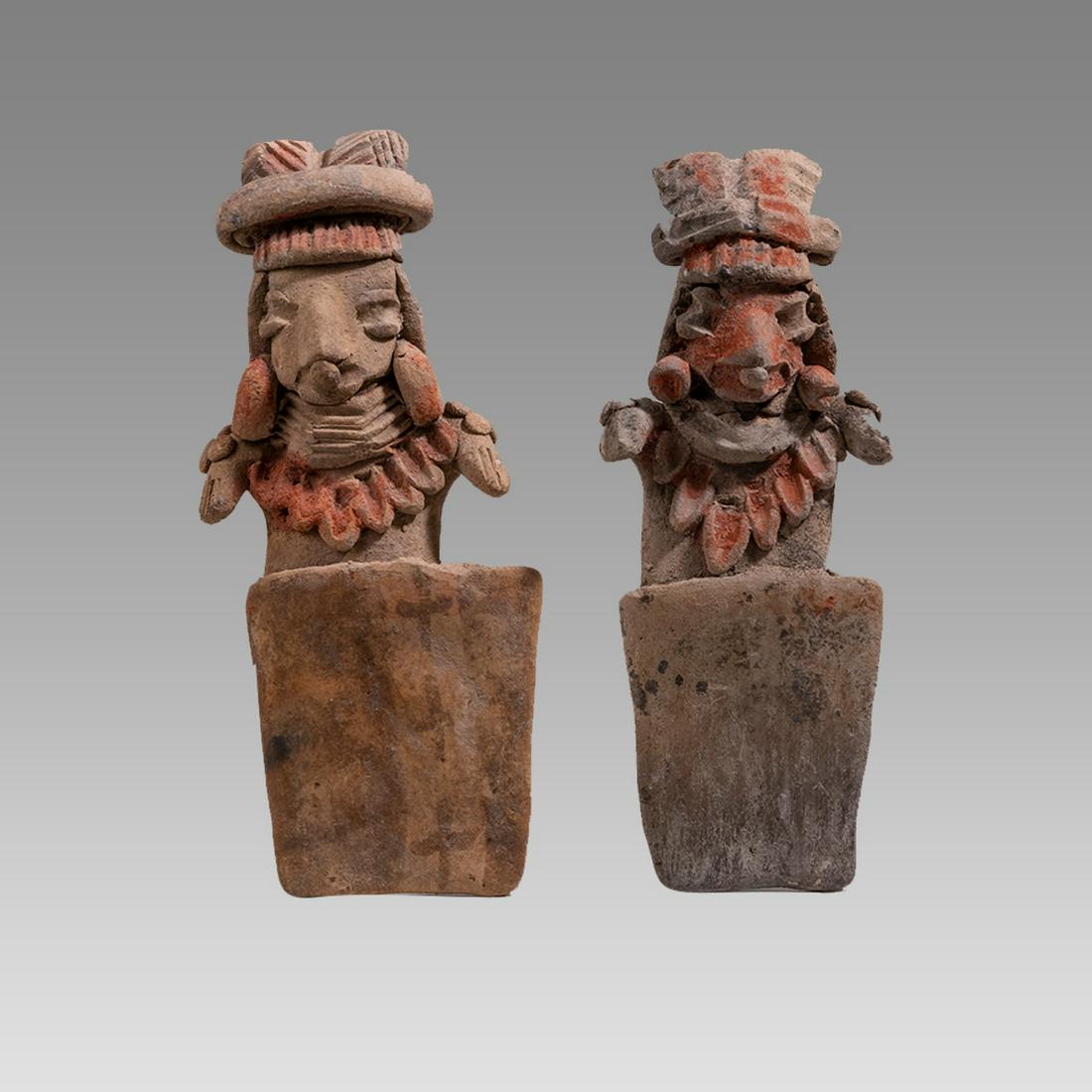 Lot of Two Chupicuaro Plank-Type Figures Ca. 400-100 B.C., Chupicuaro, Mexico. (1 of 2)