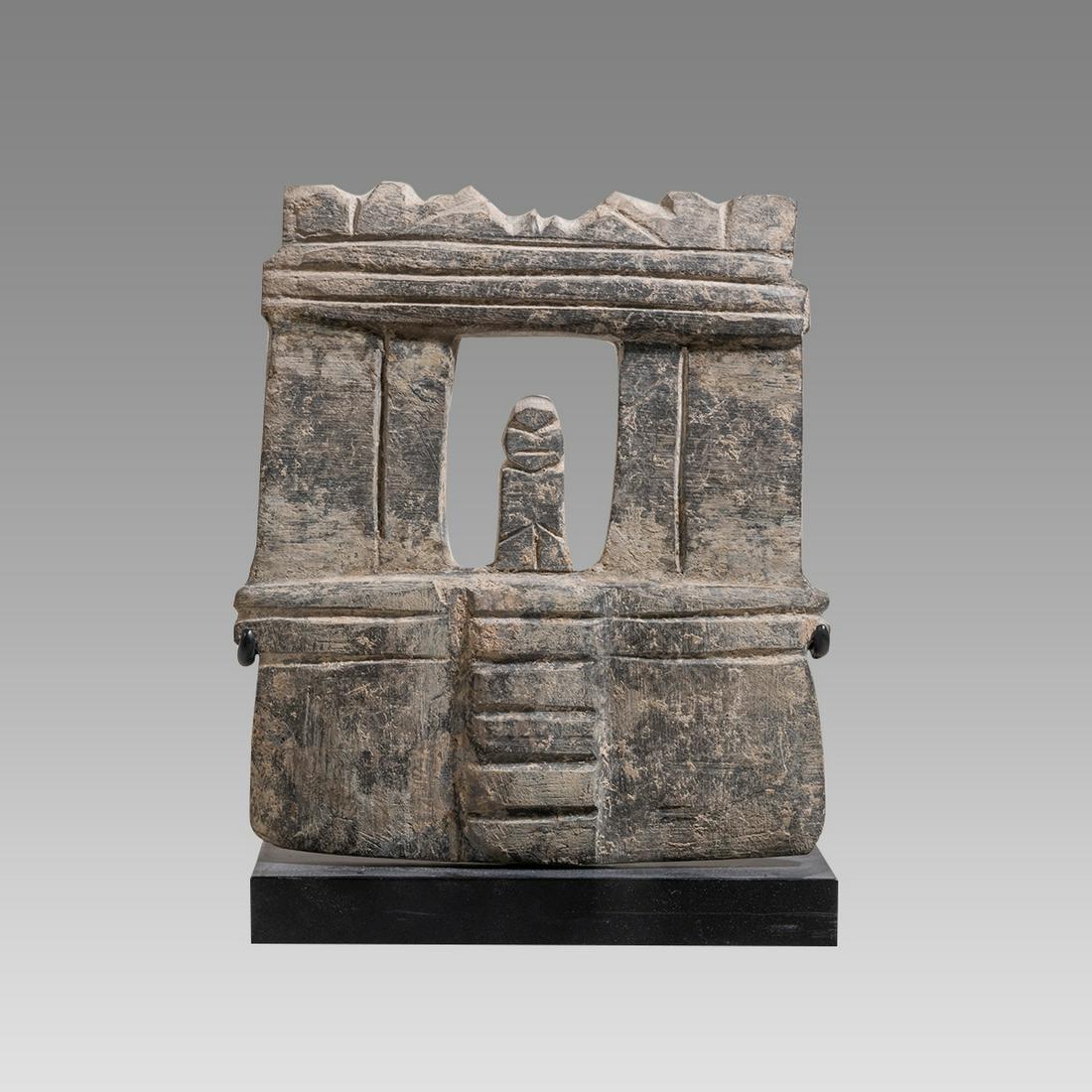 Mezcala Style Gray Slate Temple Model. Guerrero, Mexico. (1 of 2)