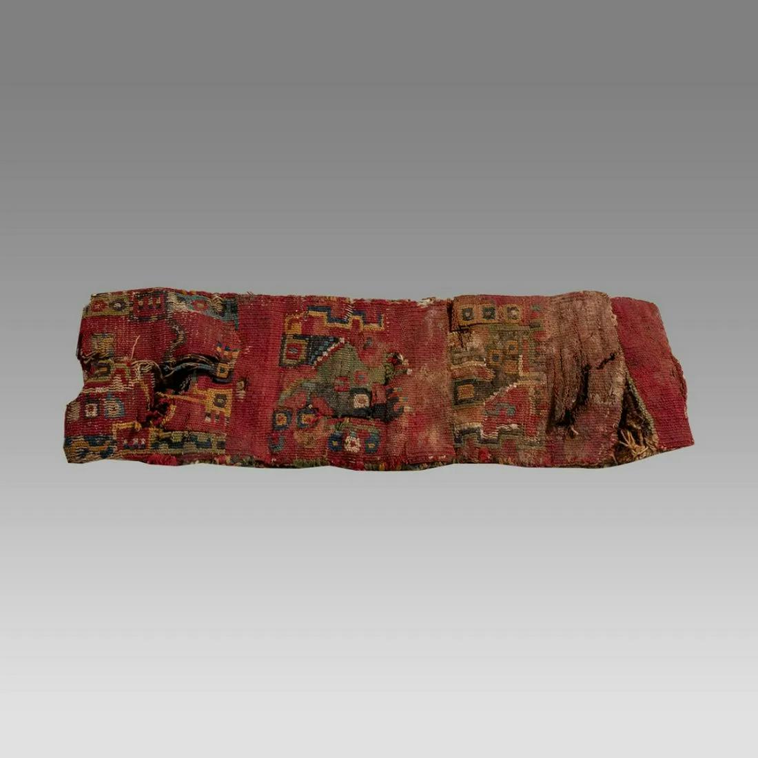Ancient Pre Columbian Paracas Textile Headband Ca. 200 B.C.-200 A.D. (1 of 2)