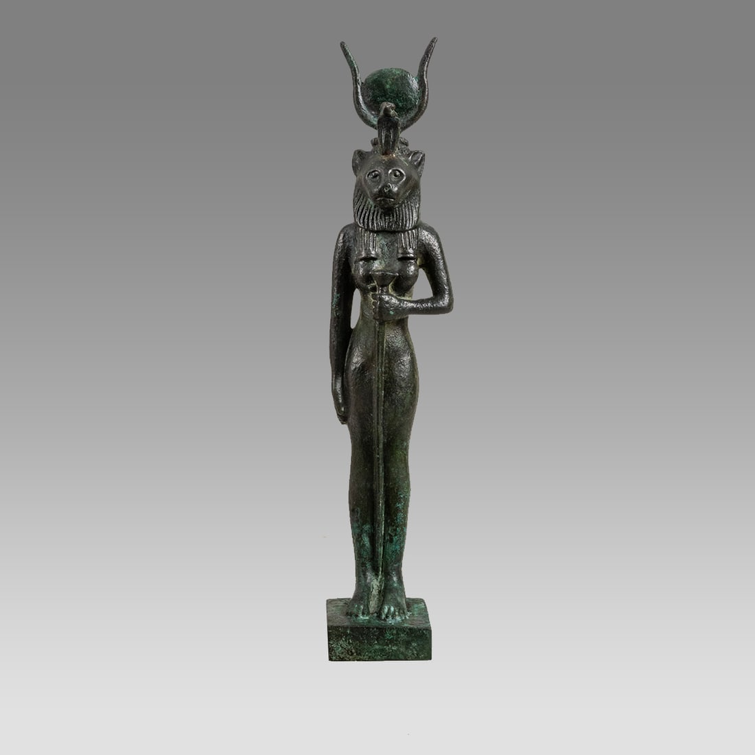 Ancient Egyptian Bronze Figure of Sekhmet c.654-330 B.C. (1 of 3)