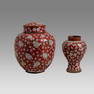 Lot of 2 Chinese Cloisonne vases 20th century.