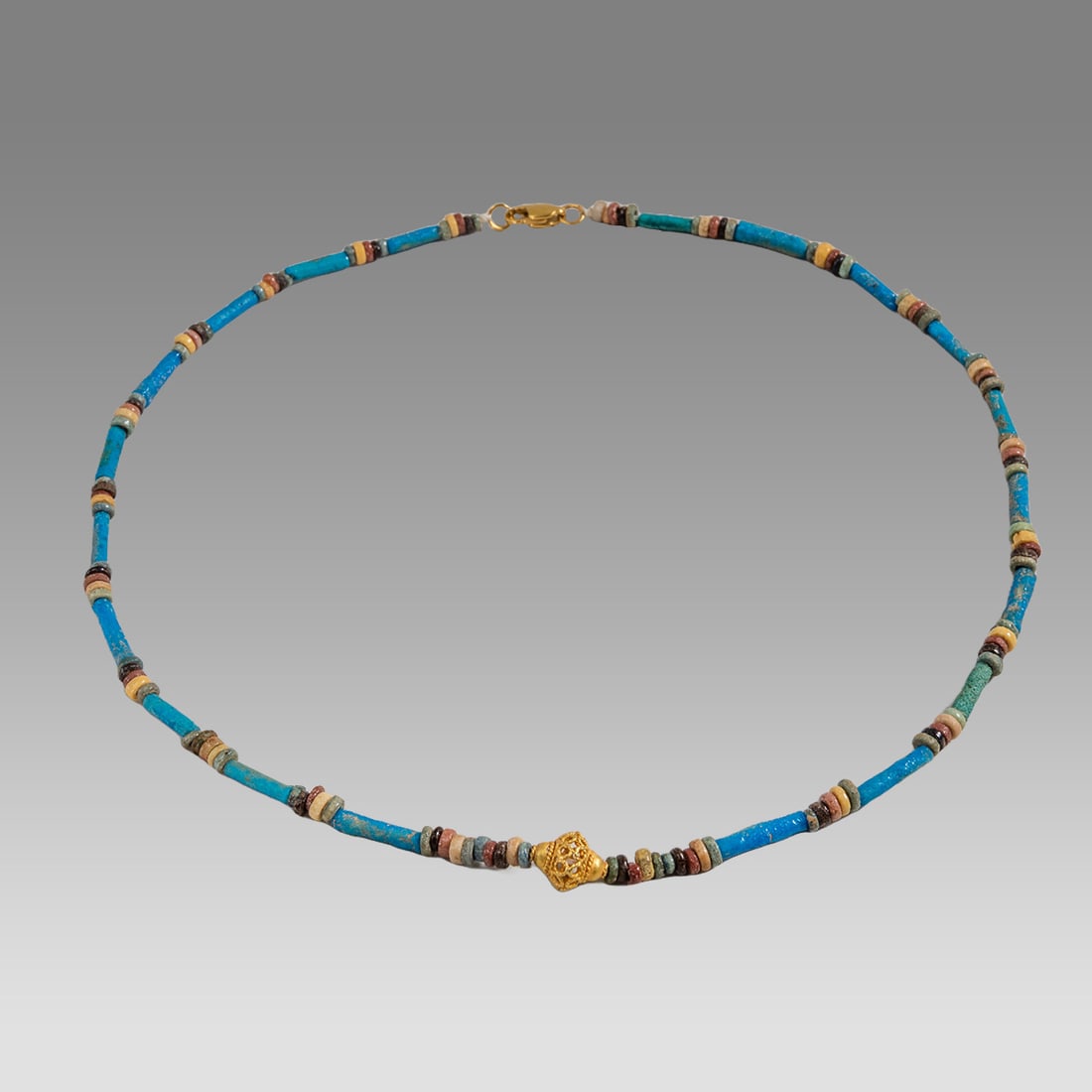 Ancient Egyptian Faience, Bead Necklace c.300-50 BC. (1 of 1)