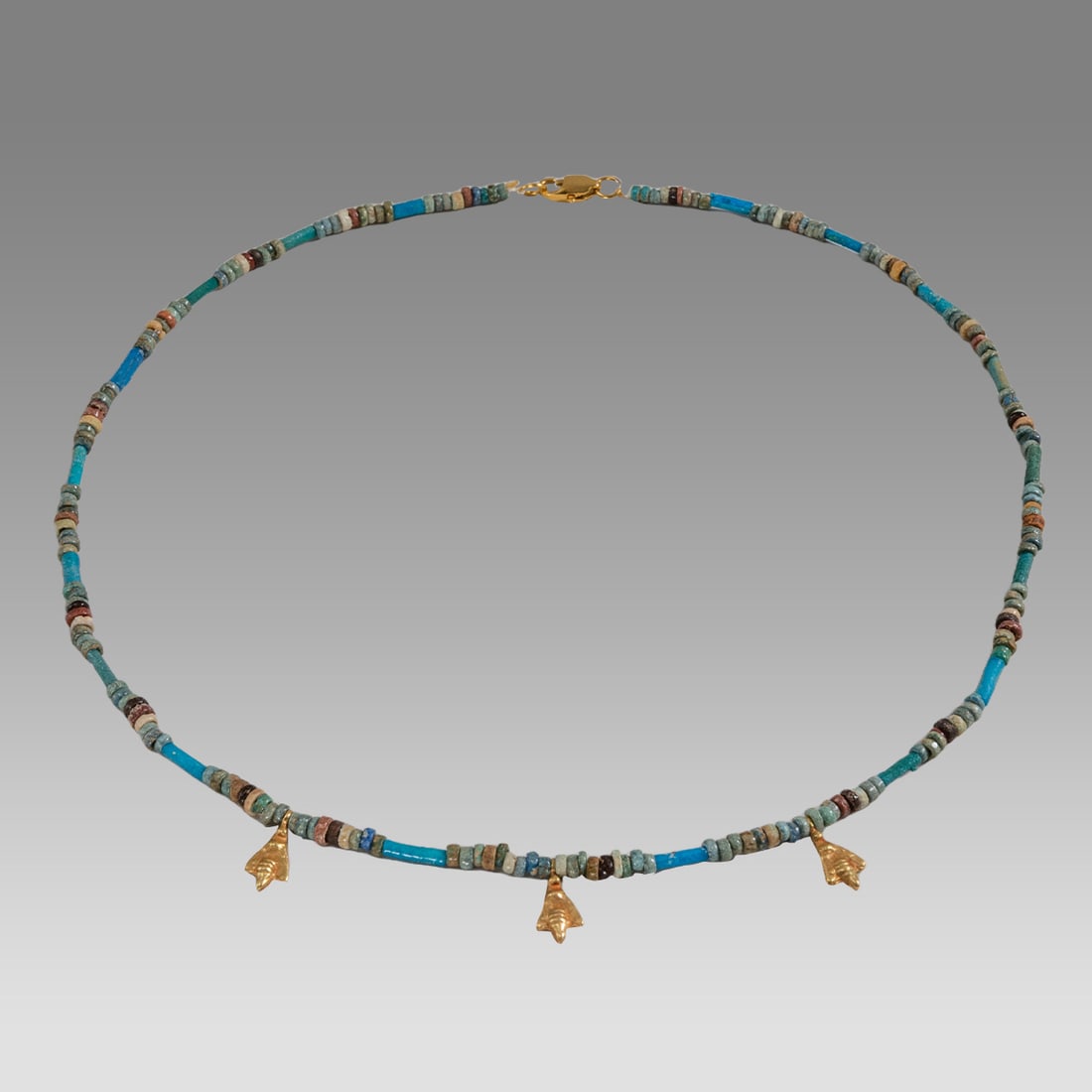 Ancient Egyptian Faience, Bead Necklace c.300-50 BC. (1 of 1)