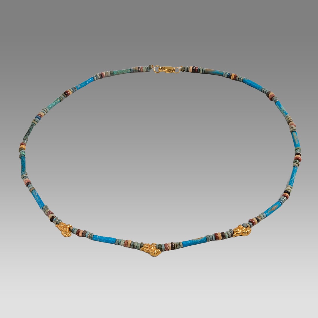 Ancient Egyptian Faience, Bead Necklace c.300-50 BC. (1 of 1)