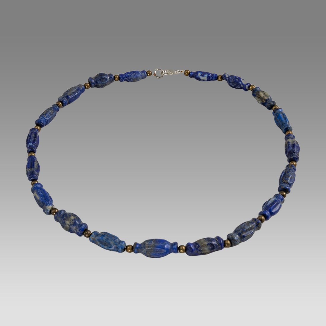 A Lapis Lazuli Bead Necklace Probably Roman. (1 of 1)