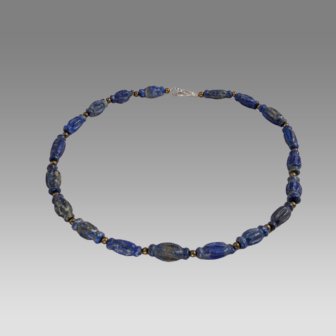 A Lapis Lazuli Bead Necklace Probably Roman. (1 of 1)