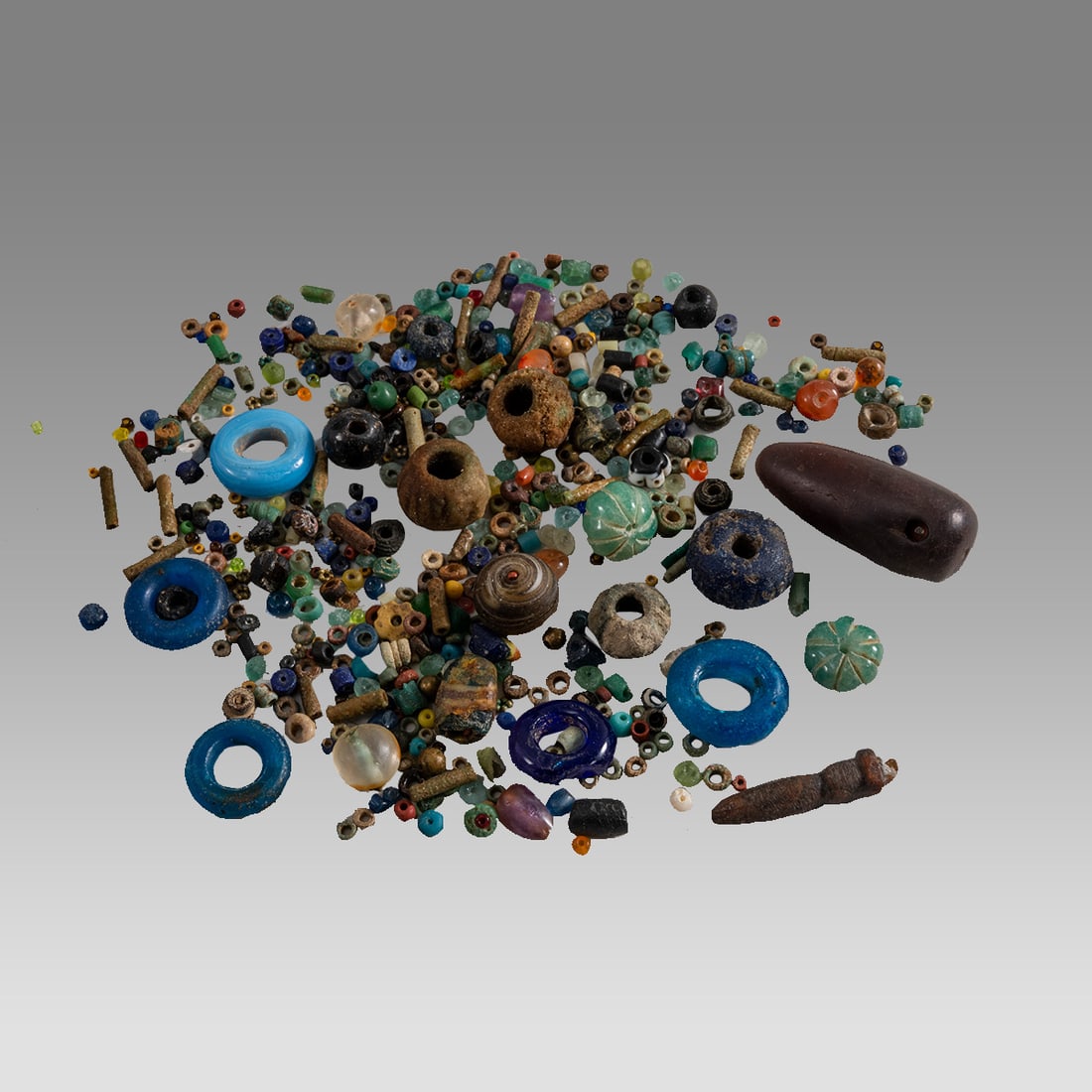 lot of Egyptian Faience Beads and Roman Glass Beads c.300-50 BC. (1 of 1)