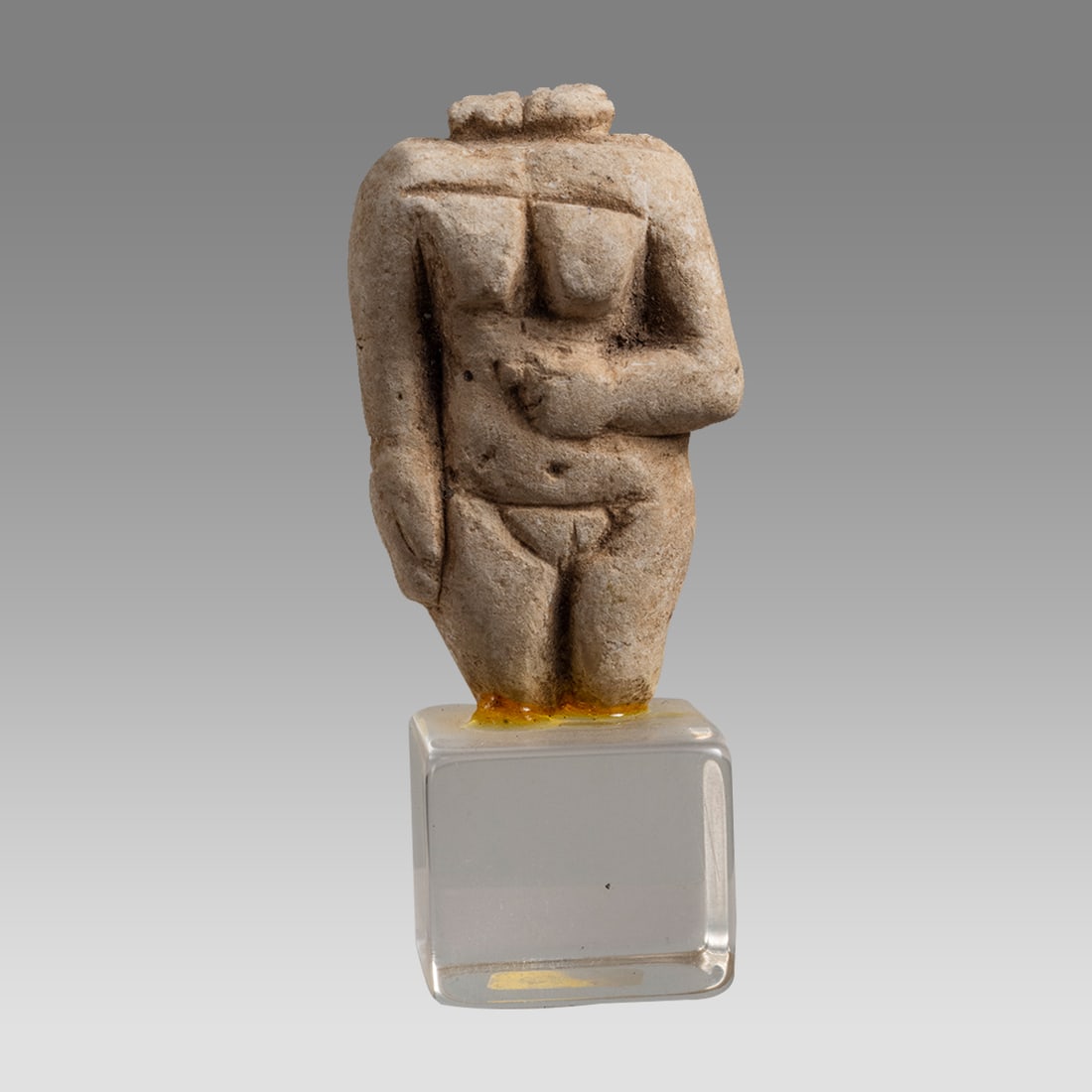 ANCIENT Holy Land Limestone Votive IDOL Torso Iron Age c.800 B.C. (1 of 3)