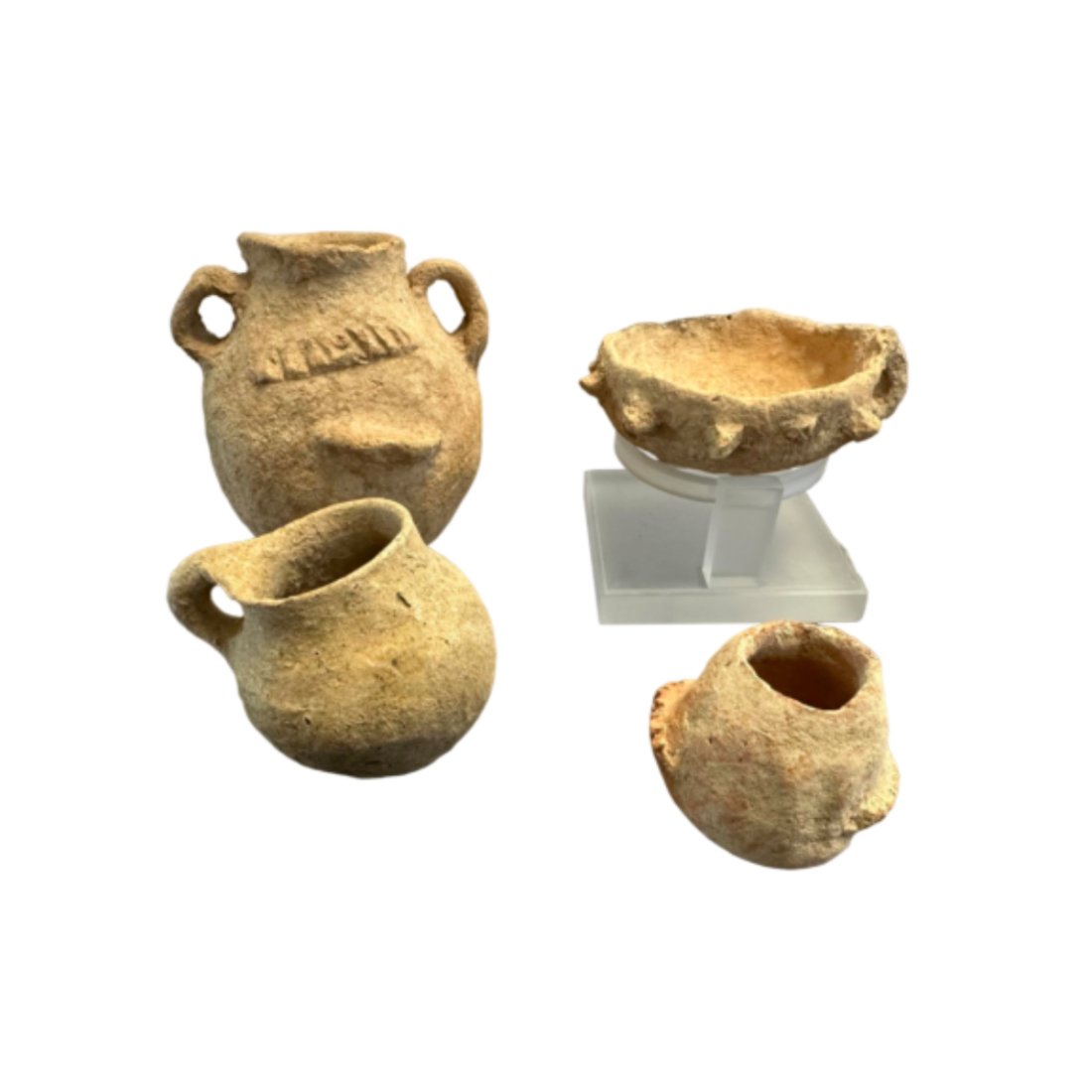 Lot of 4 ANCIENT Holy Land Bronze Age Terracotta Vessels c.2000 BC. (1 of 13)