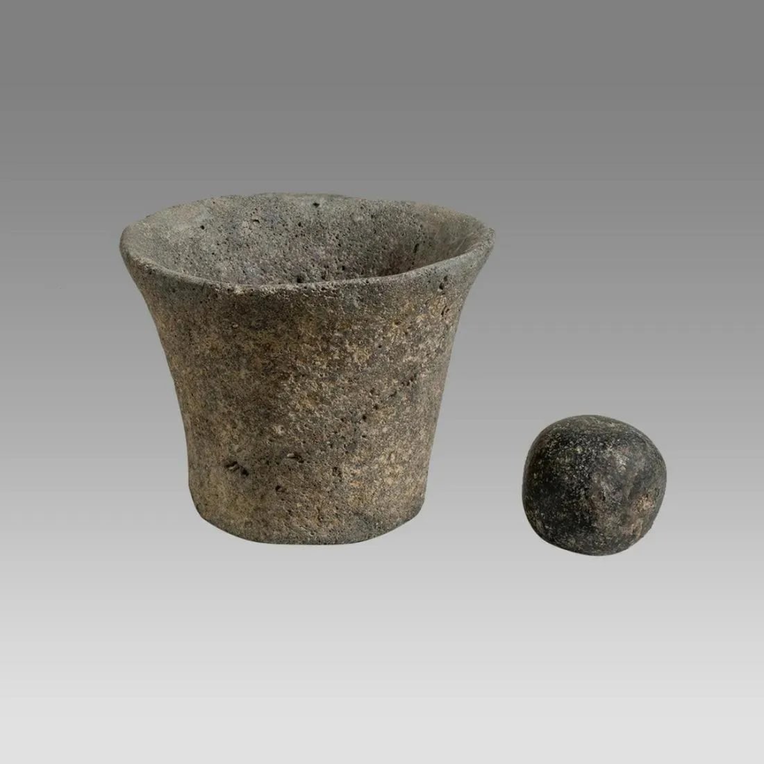 Ancient Chalcolithic Basalt Stone Mortar and Pestle 4th Millennium (1 of 3)