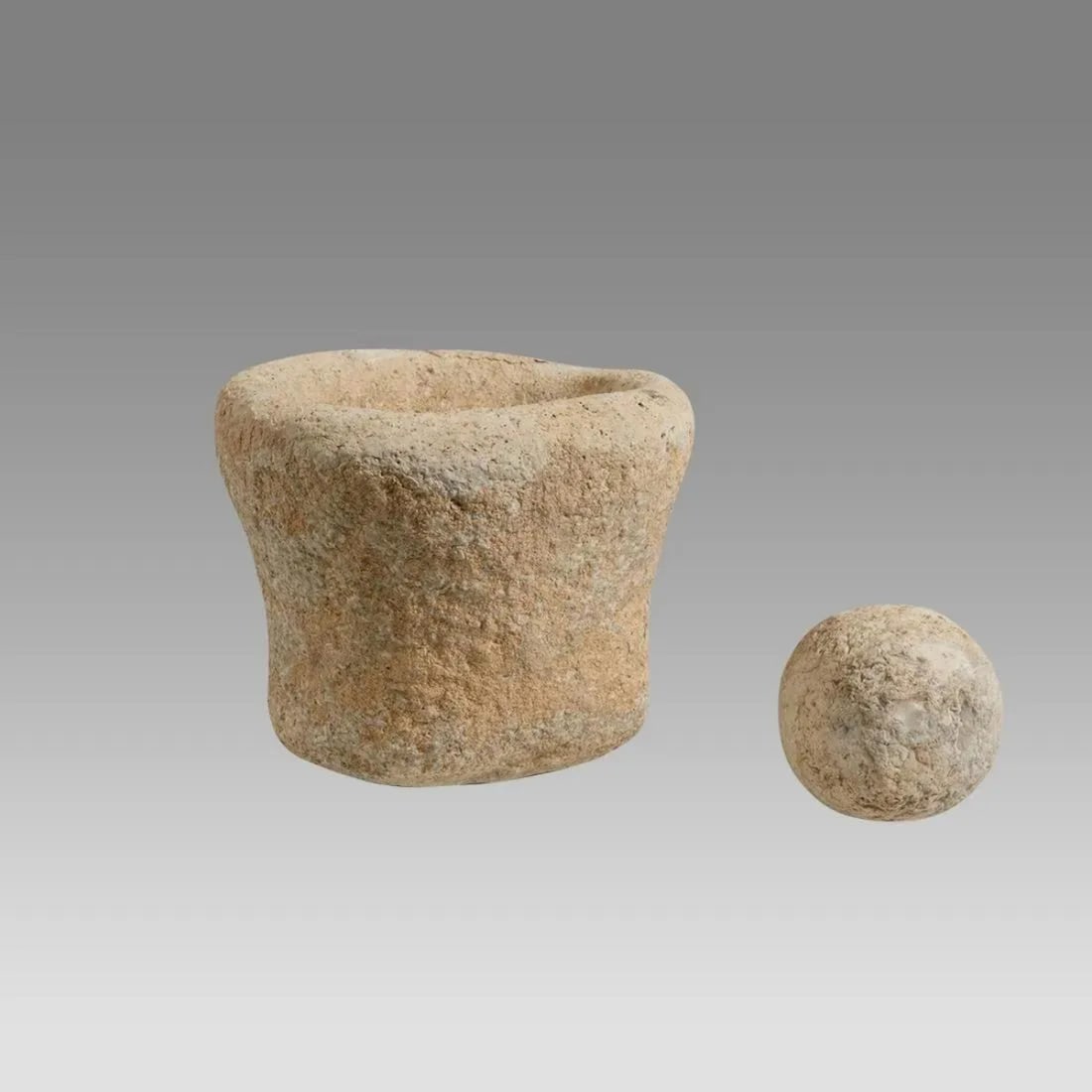 Ancient Chalcolithic Stone Mortar and Pestle c.4th Millennium (1 of 3)