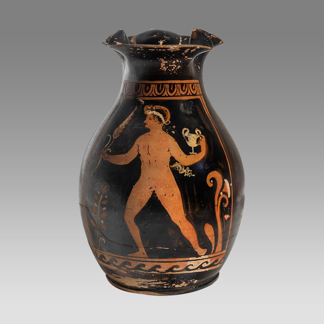 Ancient Magna Graecia Apulian Red-Figure Oinochoe c.350 BC. (1 of 5)