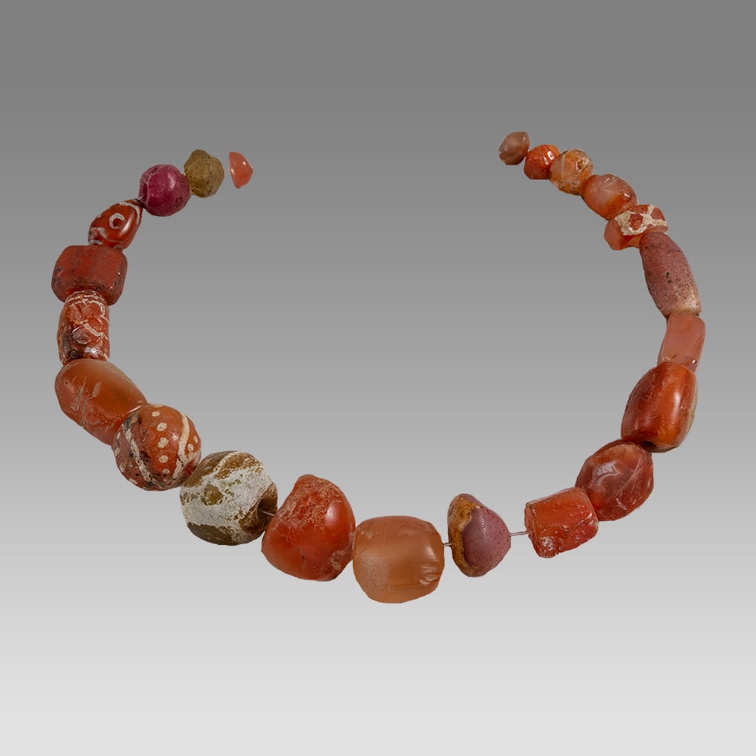 Ancient Bactrian, Roman Agate Beads Necklace c.1st-2nd century BC/AD. (1 of 1)