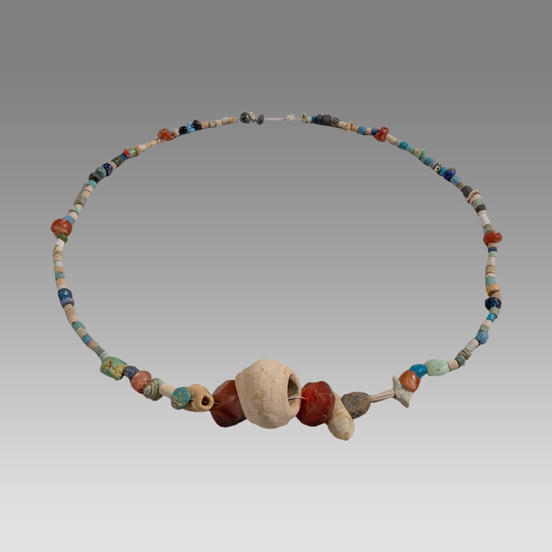 Ancient Roman Stone, Glass Beads Necklace c.1st-2nd century AD. (1 of 1)