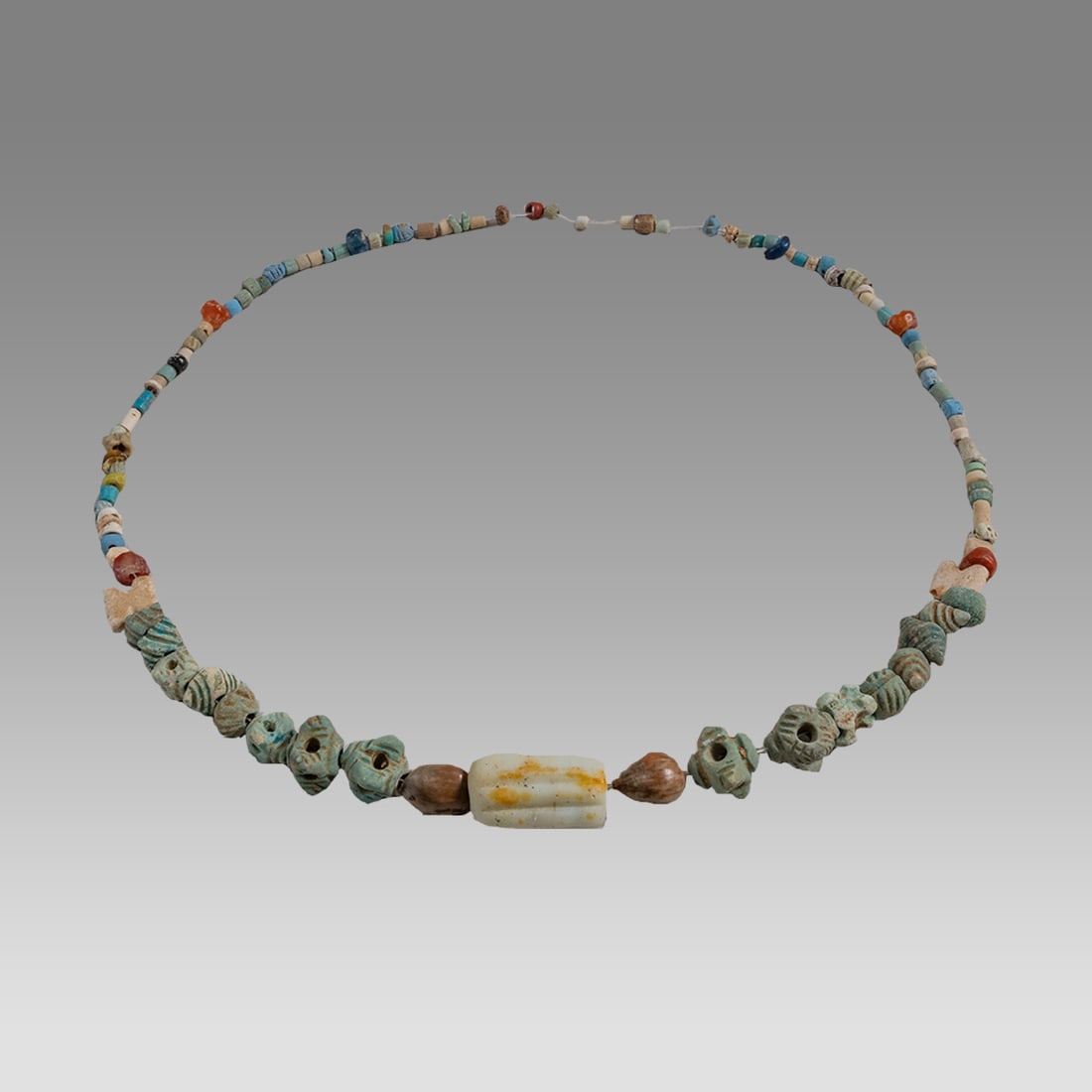 Ancient Roman Faience, Stone Beads Necklace c.1st-2nd century AD. (1 of 1)