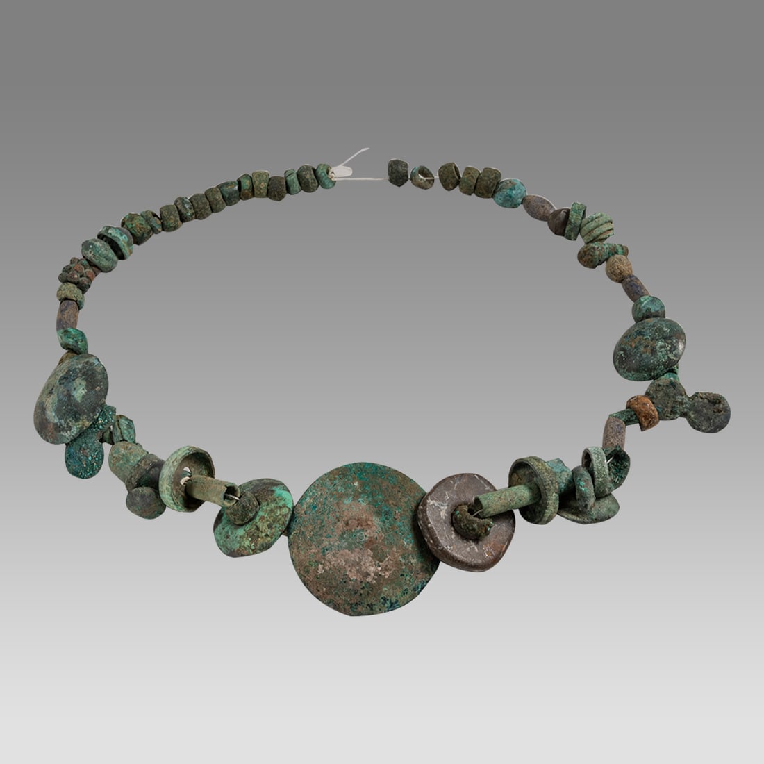 Ancient Near Eastern Bronze, Silver Beads Necklace c.1000 BC. (1 of 1)