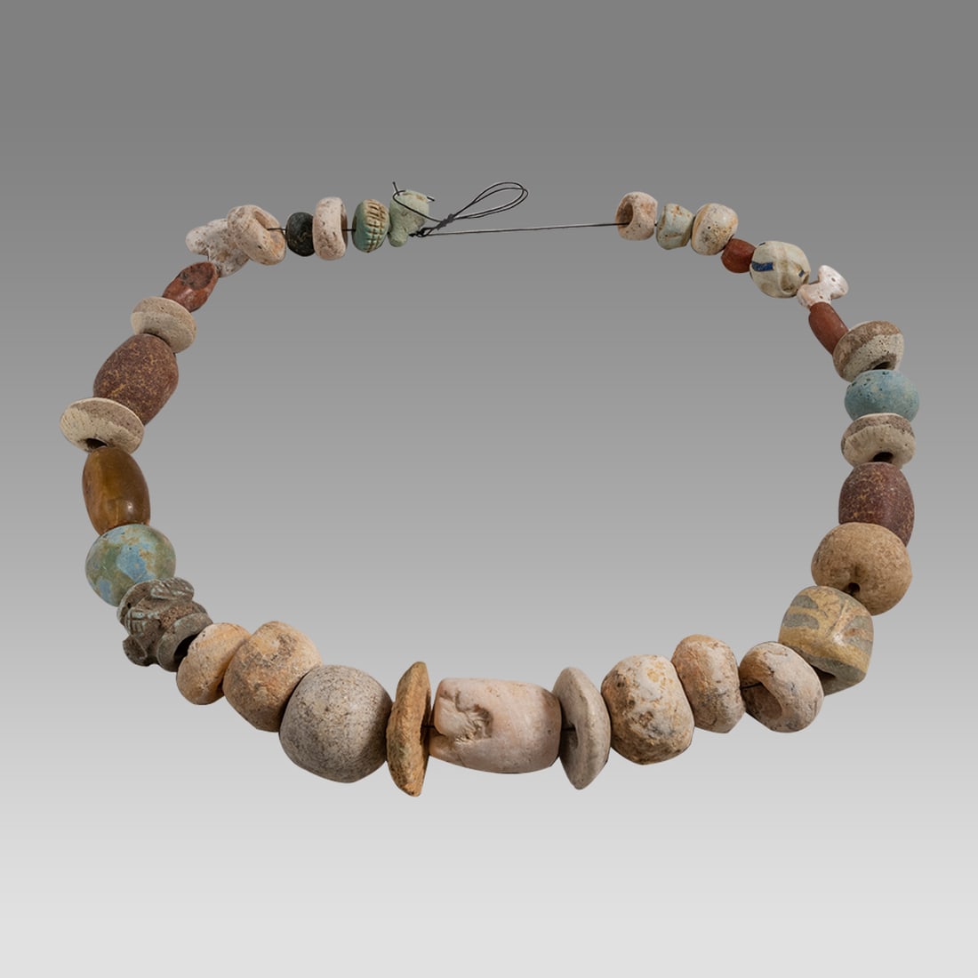 Ancient Roman Glass, Stone Beads Necklace c.1st-2nd century AD. (1 of 1)