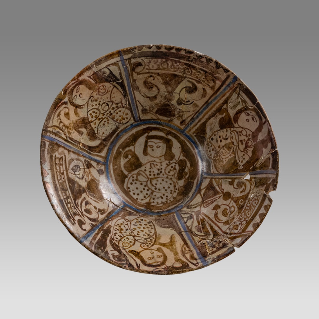 Ancient Islamic Persian Luster Ware Ceramic Bowl c.12th century AD. (1 of 3)