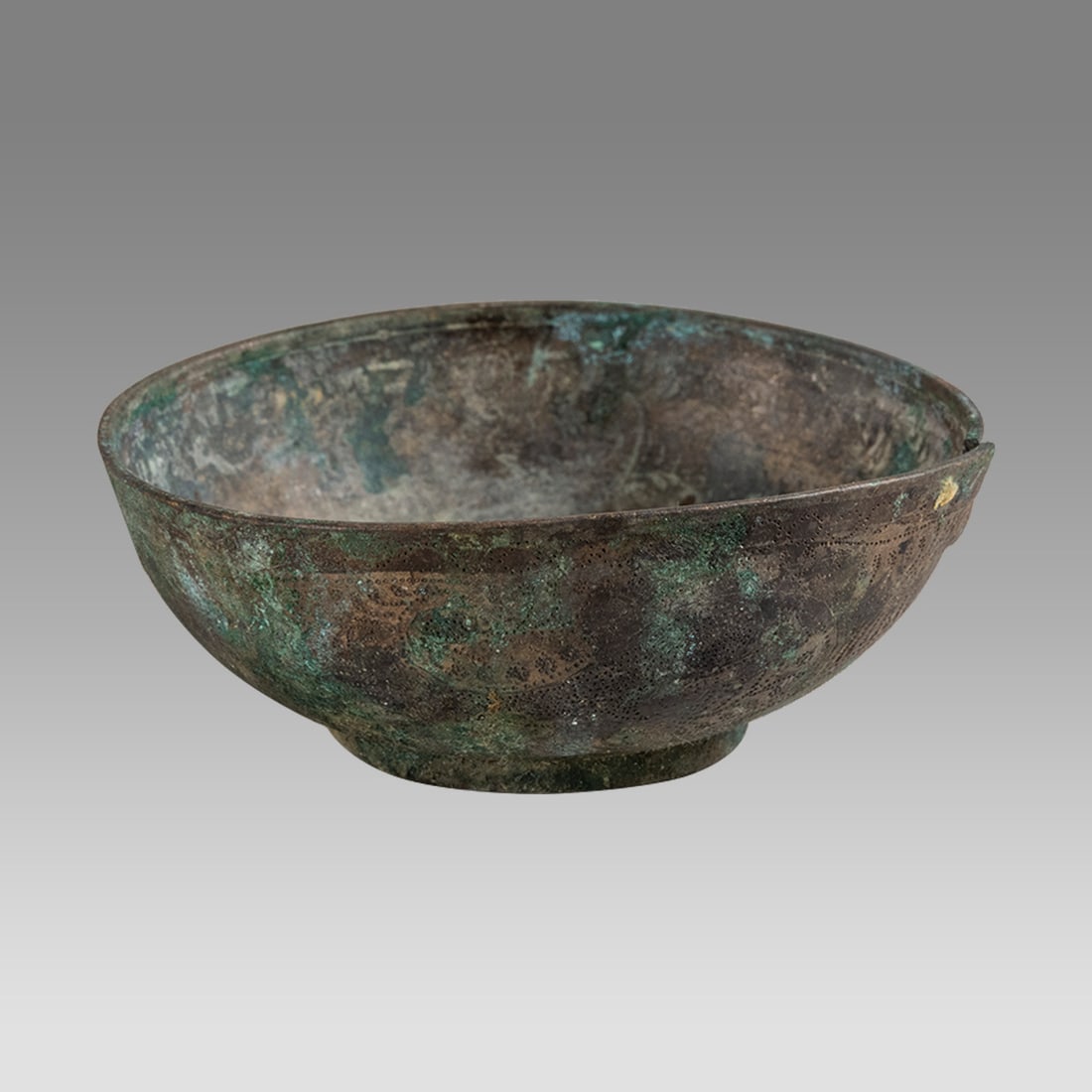 Ancient Roman Bronze Footed Bowl c.1st century AD. (1 of 2)