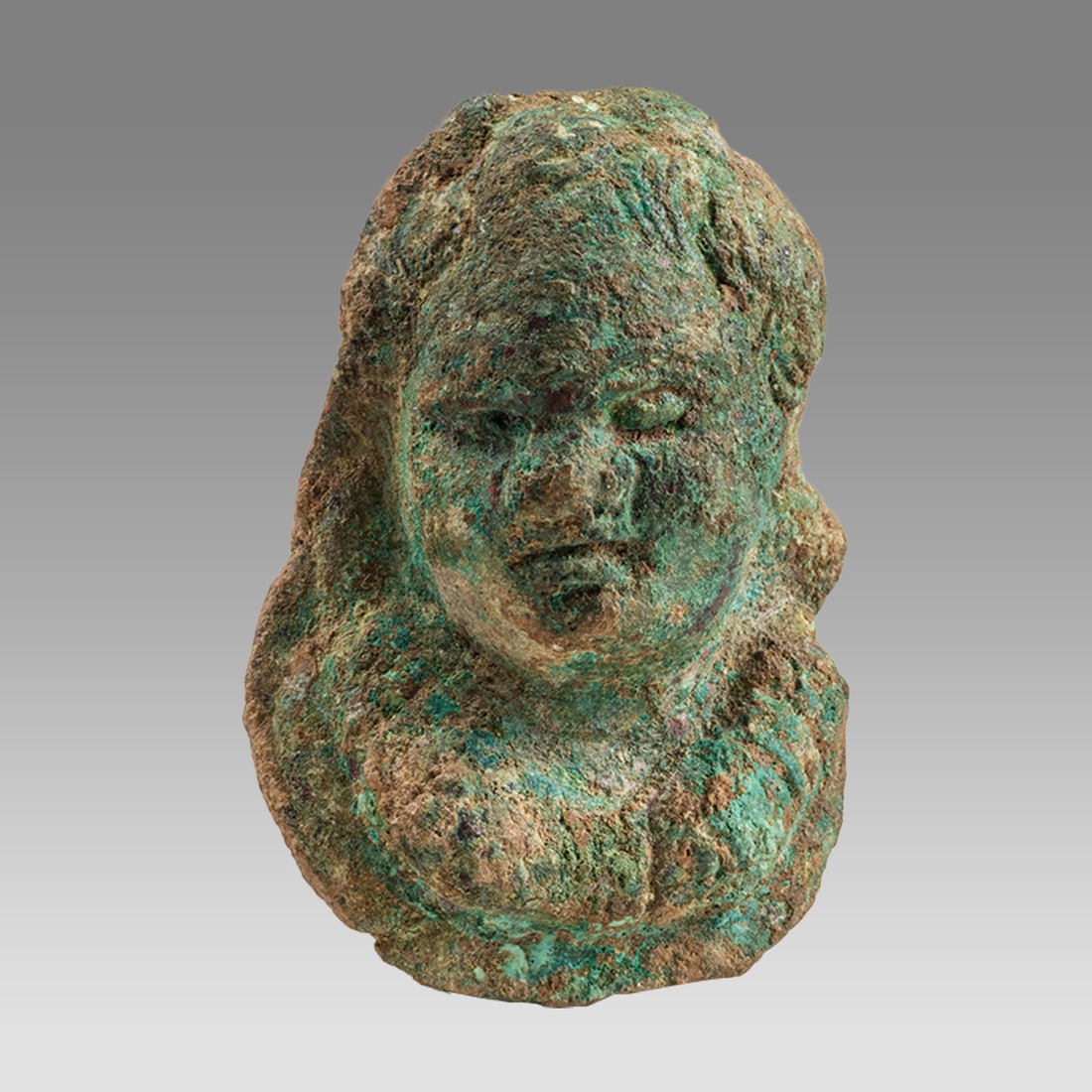 Ancient Roman Bronze Harpocrates Applique c.2nd century AD. (1 of 3)