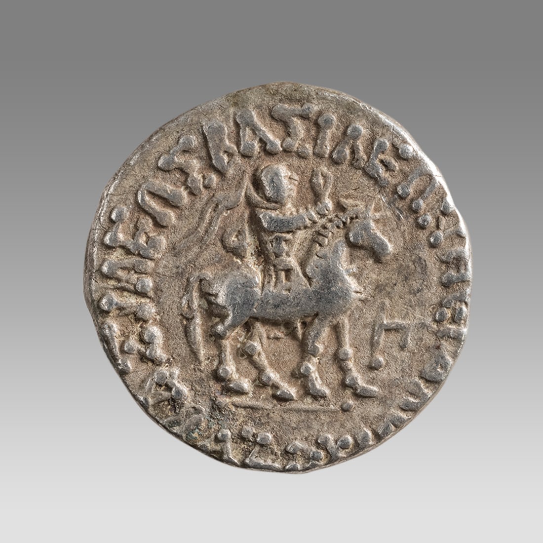 Azes II silver tetradrachm, 35 BC - 5 AD. (1 of 2)