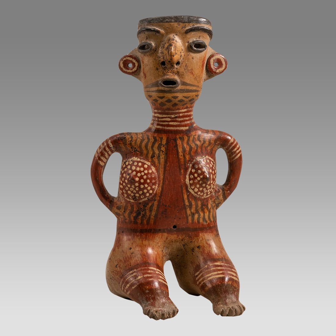 Ancient Pre-Columbian, Chupicuaro Polychrome figure c.400 B.C. (1 of 4)
