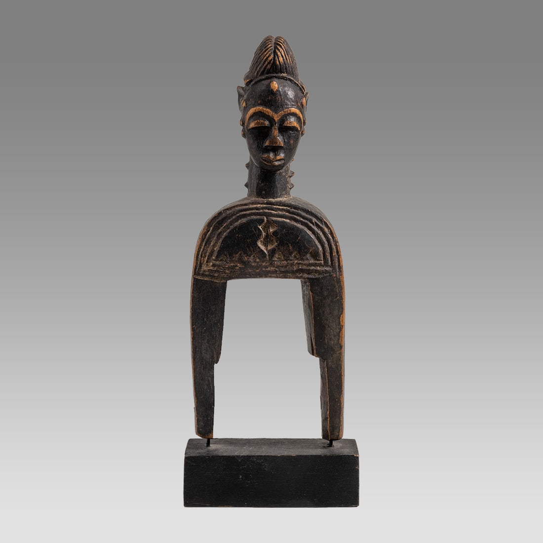 Africa, Baule Wood Figural slingshot. (1 of 3)