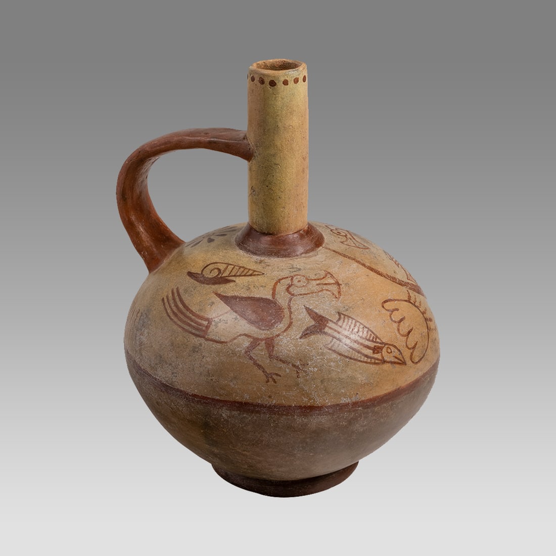 Style of Moche Vessel with Parrots and Sea Creatures. (1 of 4)