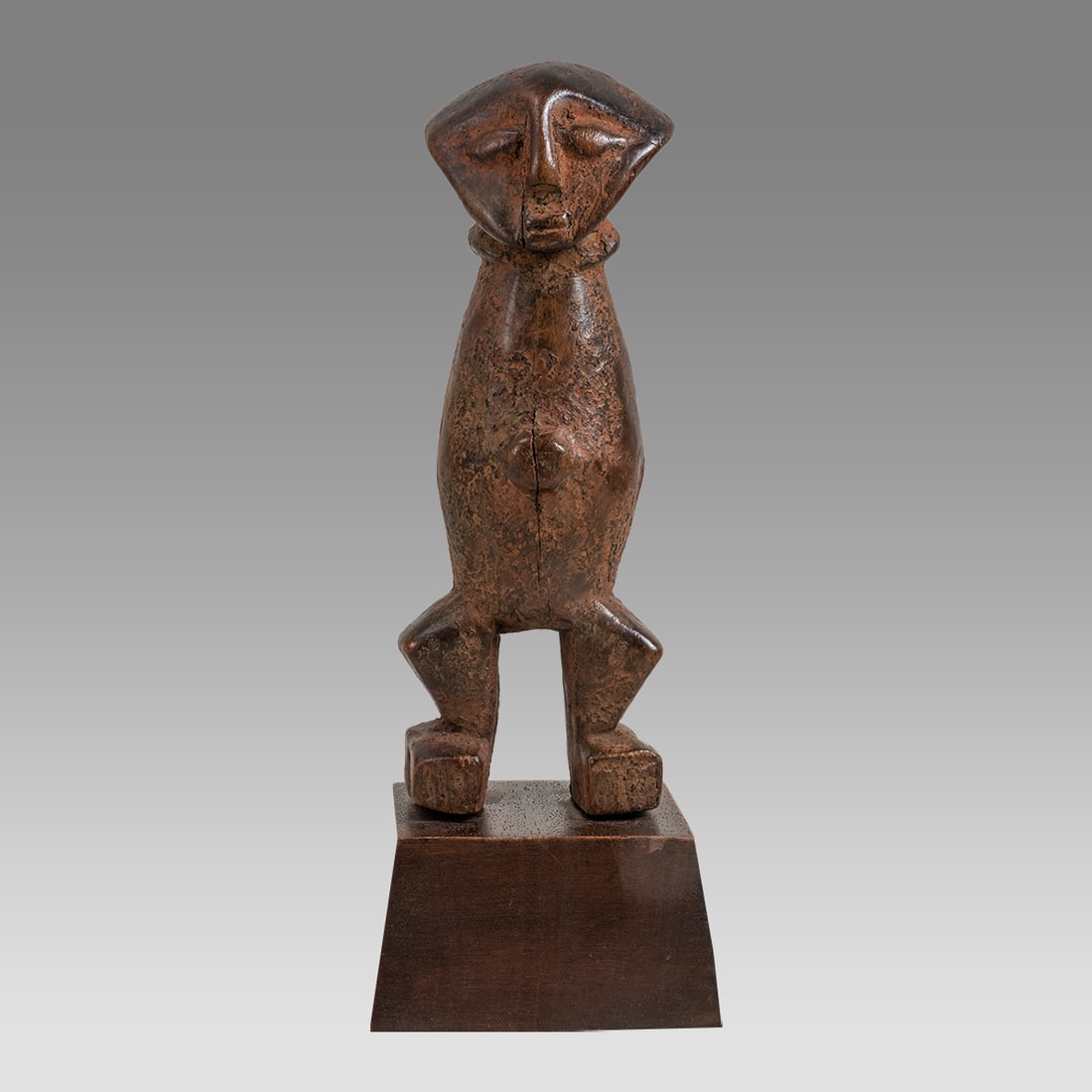 African, DRC Azande or Mbanza Standing Male Wood Figure. (1 of 3)