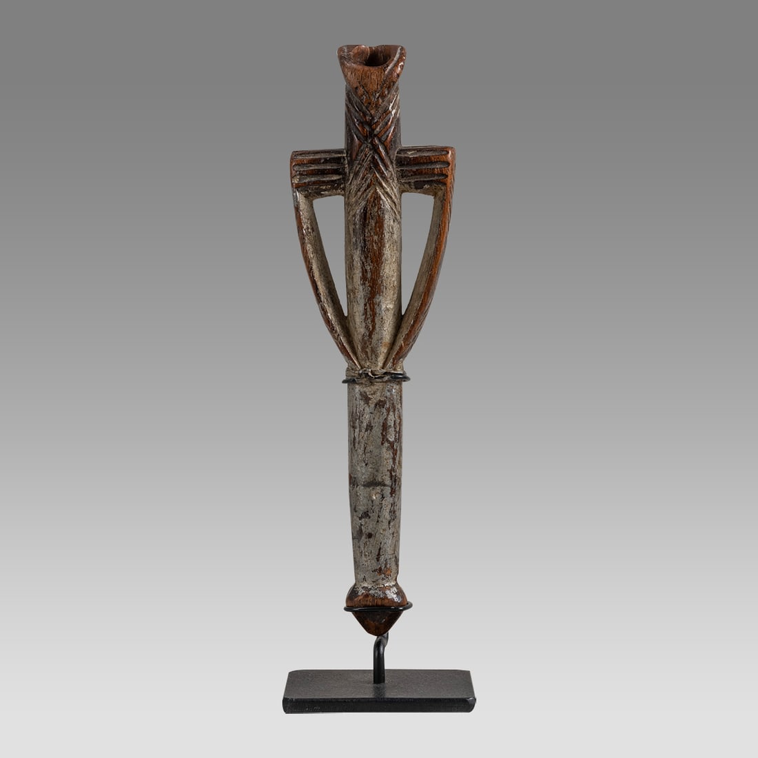 African, Burkina Faso Mossi Wood Flute. (1 of 3)
