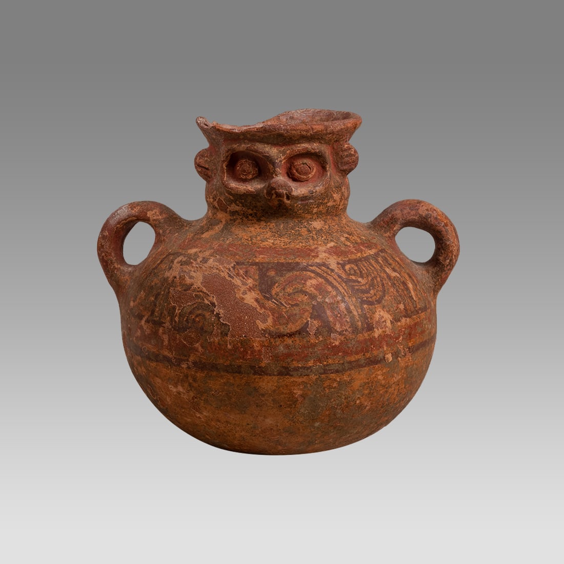 Pre-Columbian Classic Mayan Polychrome Olla (ca. 500 - 800 CE). (1 of 4)